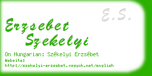 erzsebet szekelyi business card